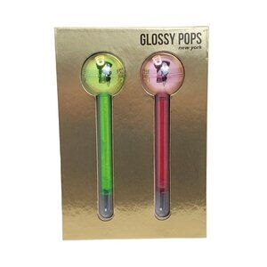 Glossy Pops Lip Balm and Lip Gloss Santa Set Pink Grapefruit Coconut 2 Pack